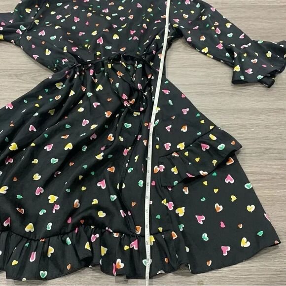ASOS ruffle heart  bell rainbow wrap dress 8 - Picture 8 of 9